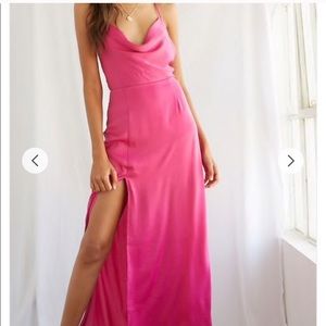 NWT cowl magenta/fuchsia/pink dress